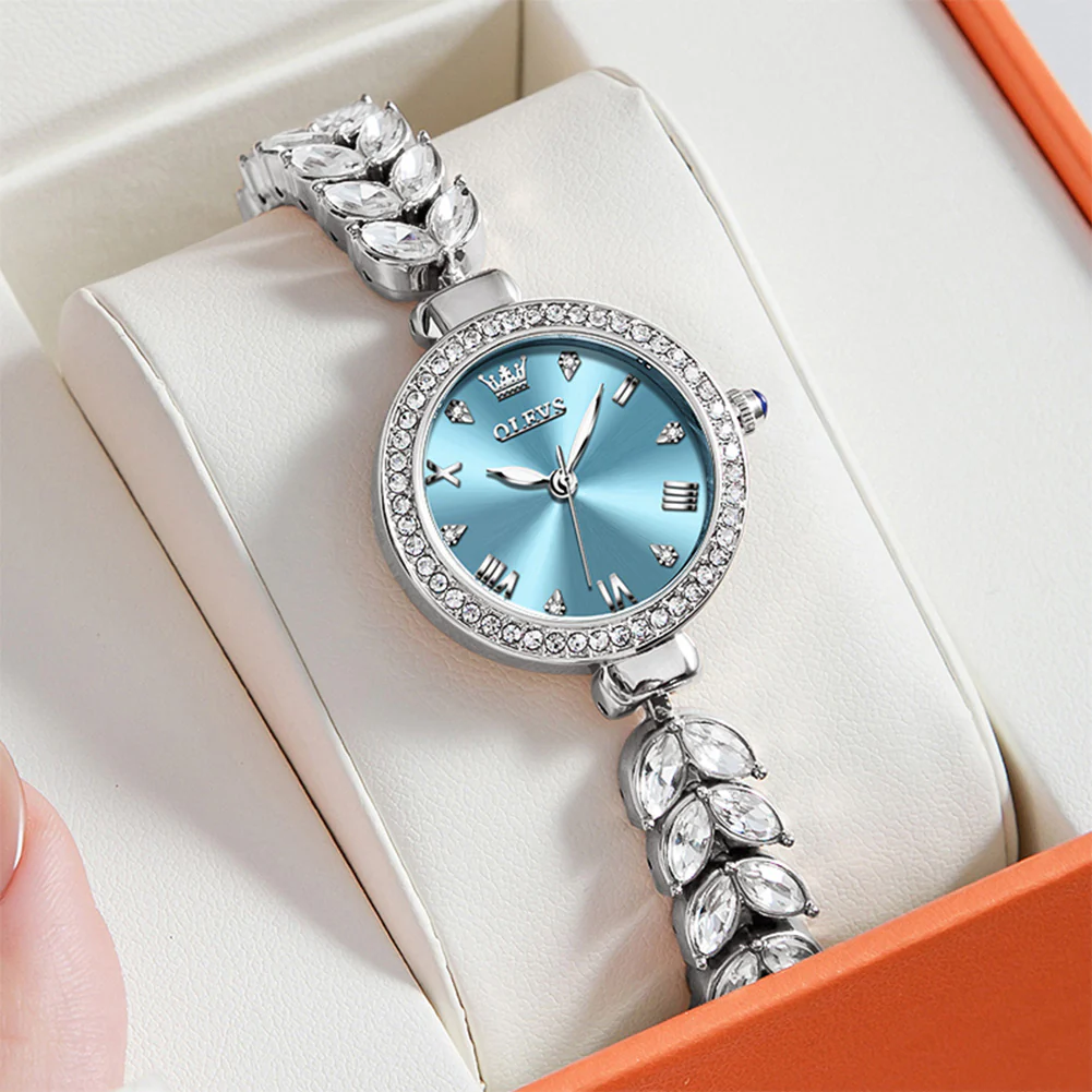 OLEVS 9971 Mermaid Full Diamond Quartz Women's Watch: Waterproof, Luminous, Fully Diamond-Set, Mermaid-Themed Design. - Image 37