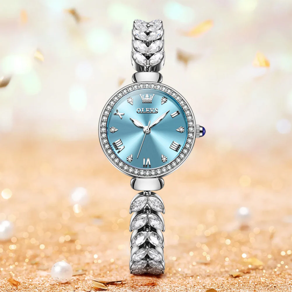 OLEVS 9971 Mermaid Full Diamond Quartz Women's Watch: Waterproof, Luminous, Fully Diamond-Set, Mermaid-Themed Design. - Image 44