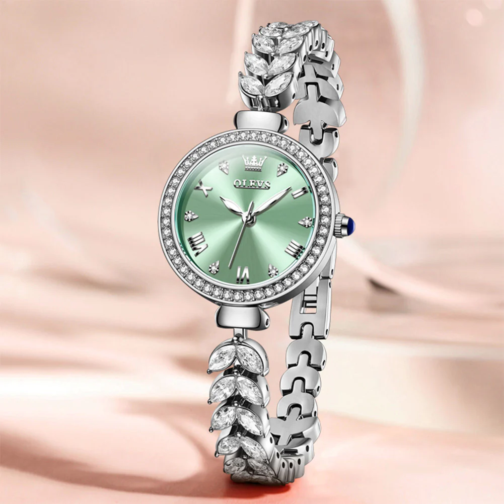 OLEVS 9971 Mermaid Full Diamond Quartz Women's Watch: Waterproof, Luminous, Fully Diamond-Set, Mermaid-Themed Design. - Image 55