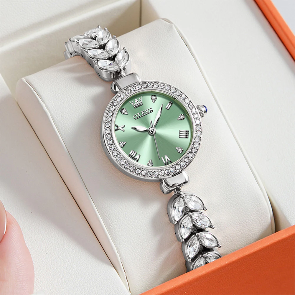 OLEVS 9971 Mermaid Full Diamond Quartz Women's Watch: Waterproof, Luminous, Fully Diamond-Set, Mermaid-Themed Design. - Image 62