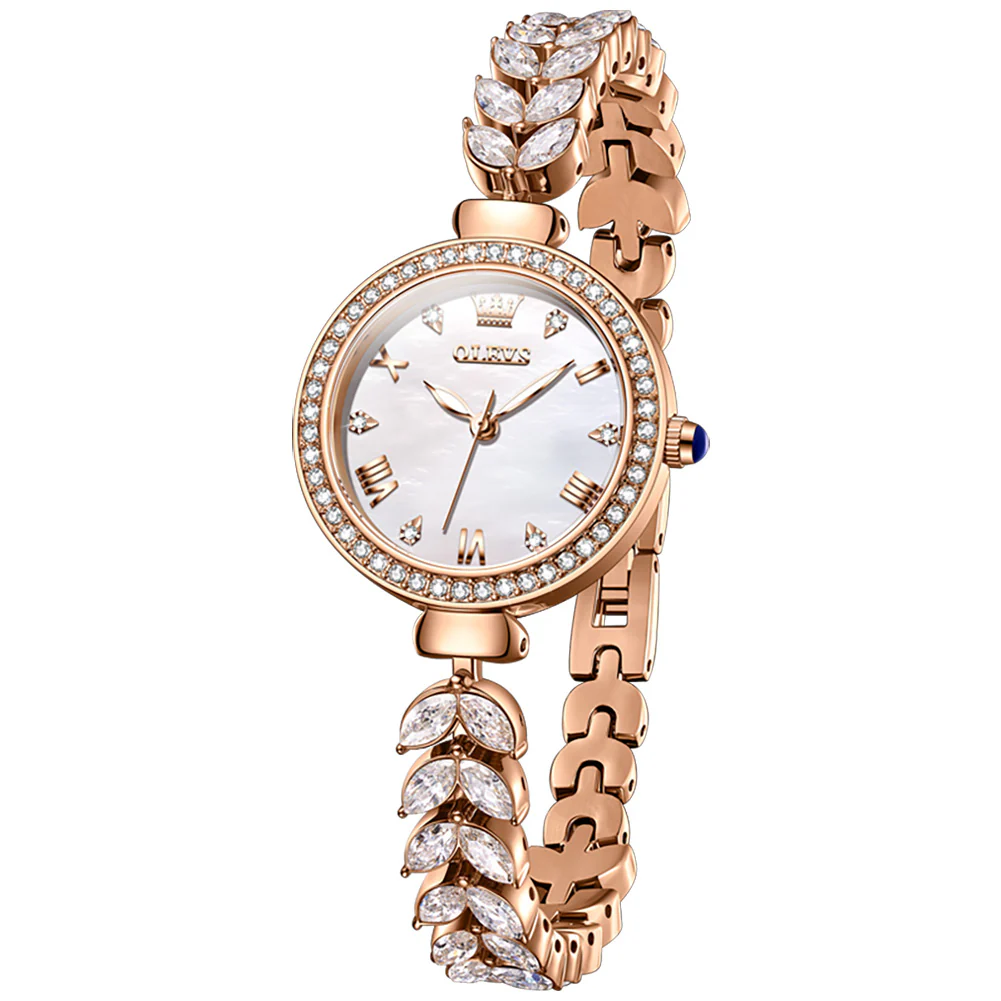 OLEVS 9971 Mermaid Full Diamond Quartz Women's Watch: Waterproof, Luminous, Fully Diamond-Set, Mermaid-Themed Design. - Image 8