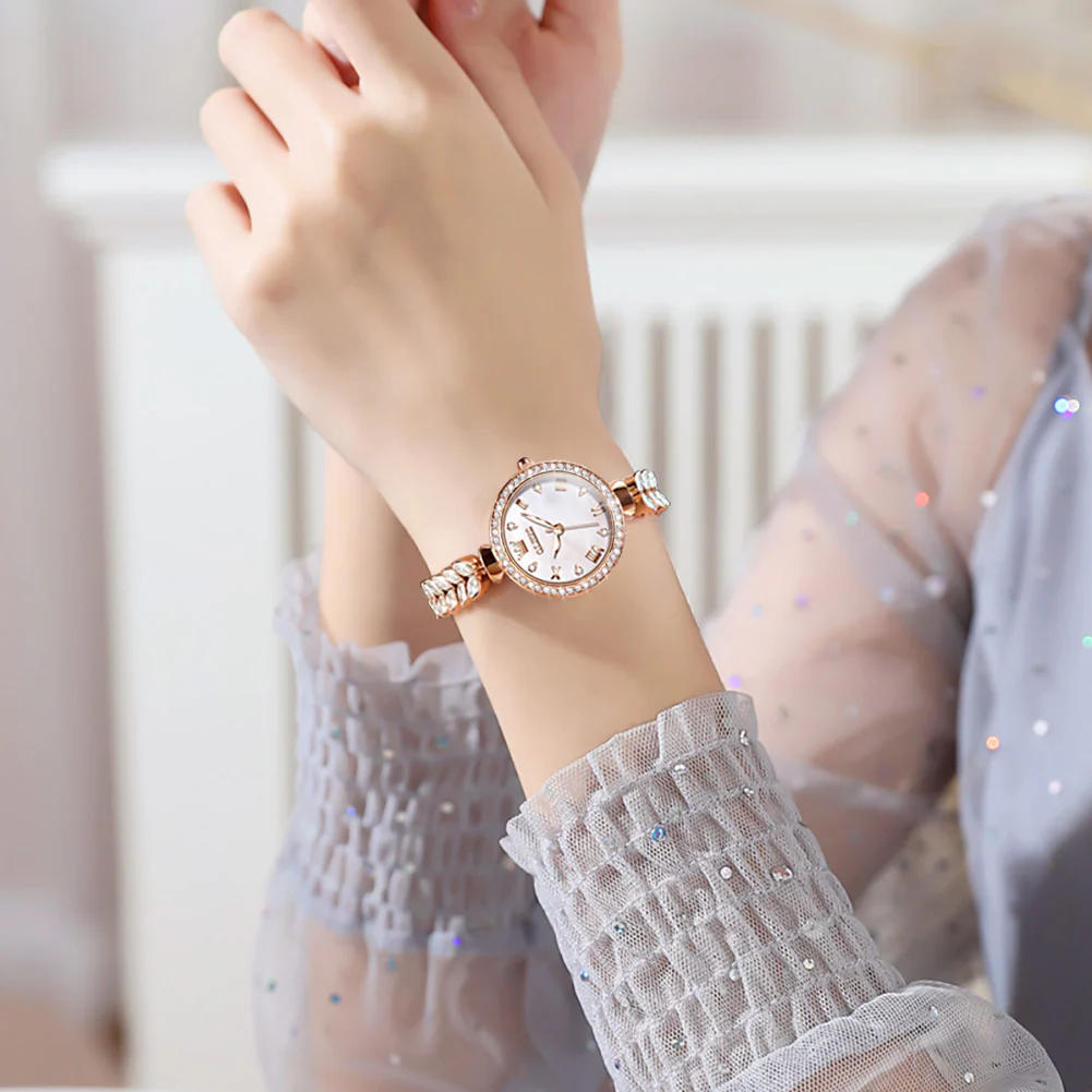 OLEVS 9971 Mermaid Full Diamond Quartz Women's Watch: Waterproof, Luminous, Fully Diamond-Set, Mermaid-Themed Design. - Image 9