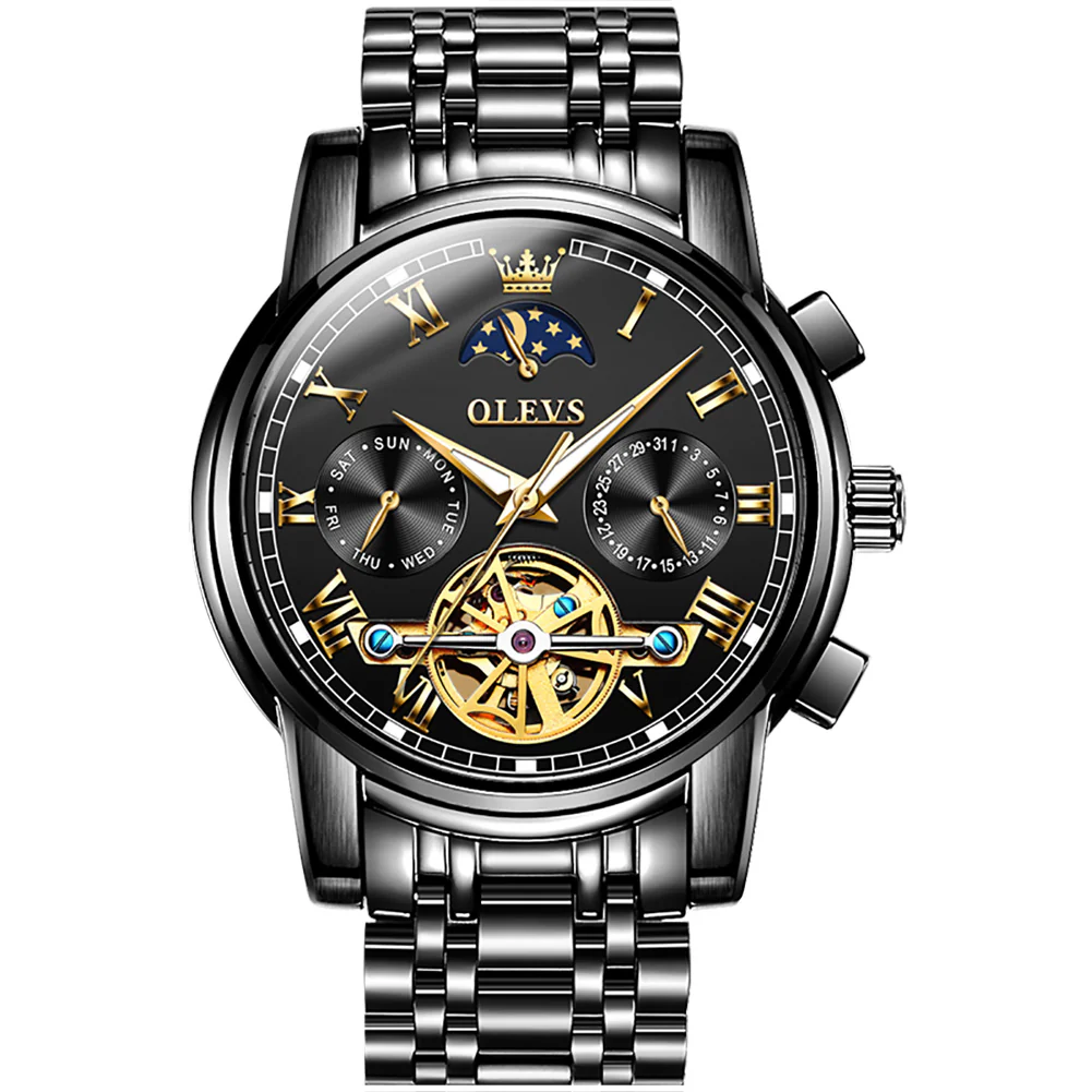 OLEVS 6617 Mens Automatic Watches Skeleton Tourbillon Mechanical Self Winding Luxury Dress Wrist Watch Waterproof Luminous Watch Gifts - Image 57