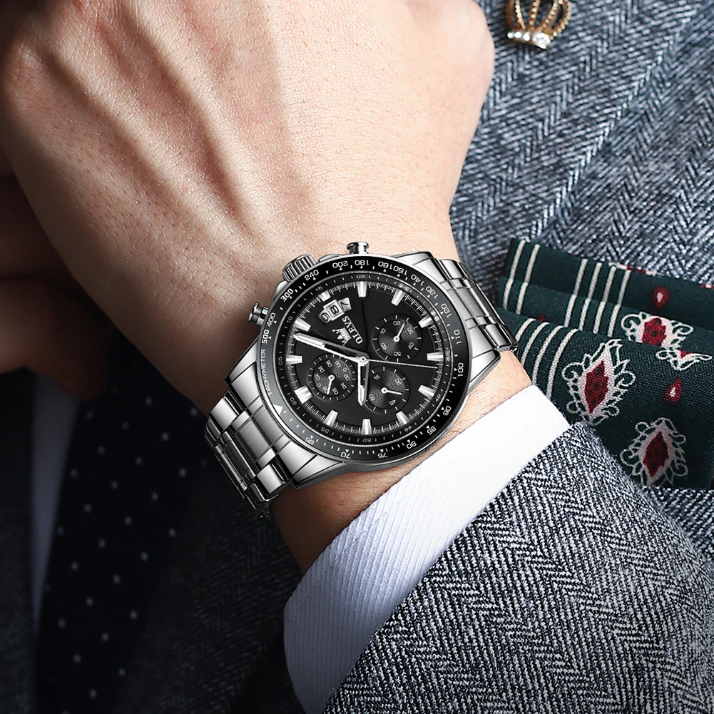 OLEVS TY705 Men's Quartz Watch, Elegant Business Style, 3 Sub-Dials, 3ATM Water Resistance, Luminous Hands - Image 14