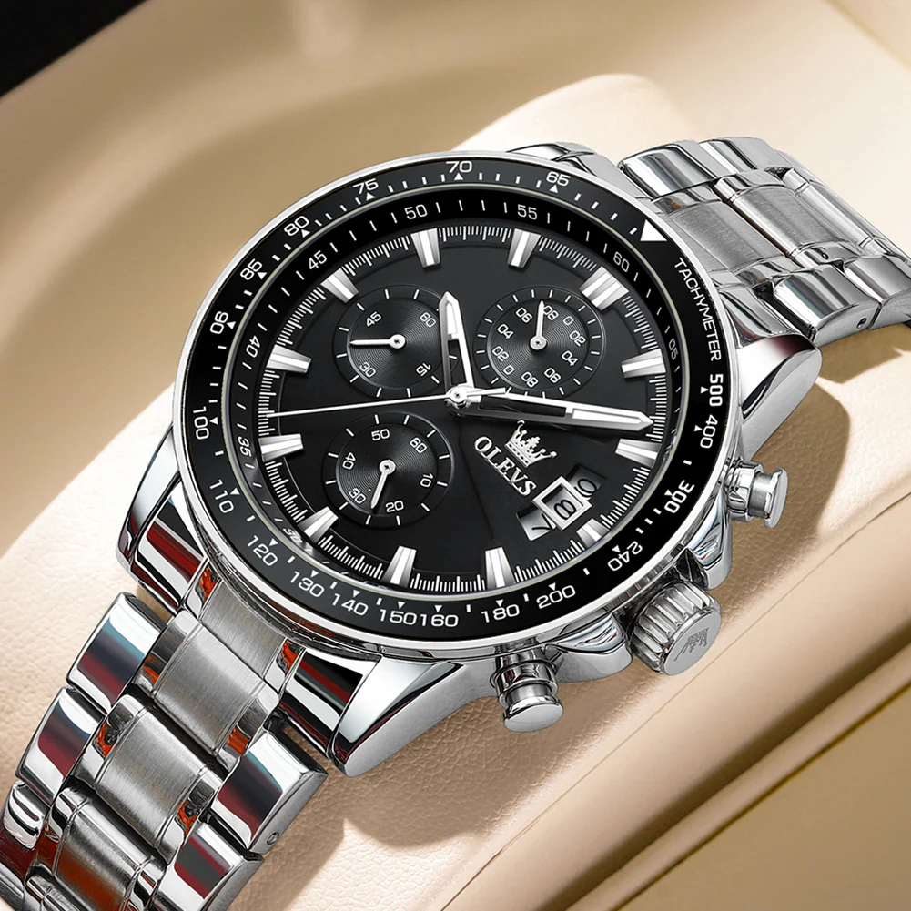 OLEVS TY705 Men's Quartz Watch, Elegant Business Style, 3 Sub-Dials, 3ATM Water Resistance, Luminous Hands - Image 16