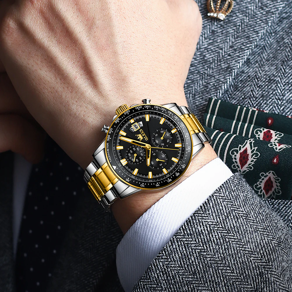 OLEVS TY705 Men's Quartz Watch, Elegant Business Style, 3 Sub-Dials, 3ATM Water Resistance, Luminous Hands - Image 26