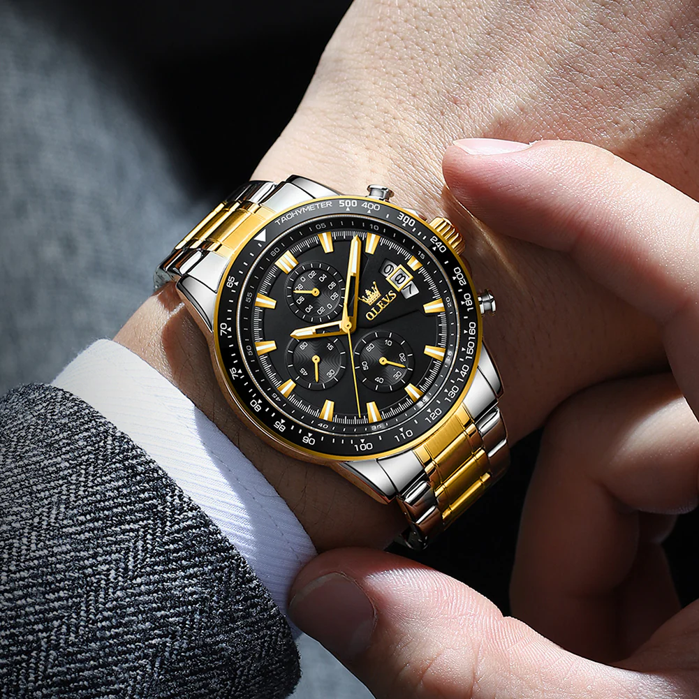 OLEVS TY705 Men's Quartz Watch, Elegant Business Style, 3 Sub-Dials, 3ATM Water Resistance, Luminous Hands - Image 27