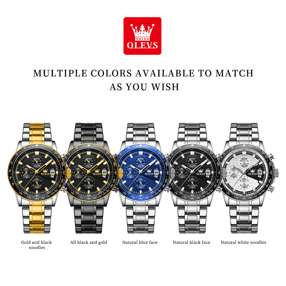 OLEVS TY705 Men's Quartz Watch, Elegant Business Style, 3 Sub-Dials, 3ATM Water Resistance, Luminous Hands - Image 30