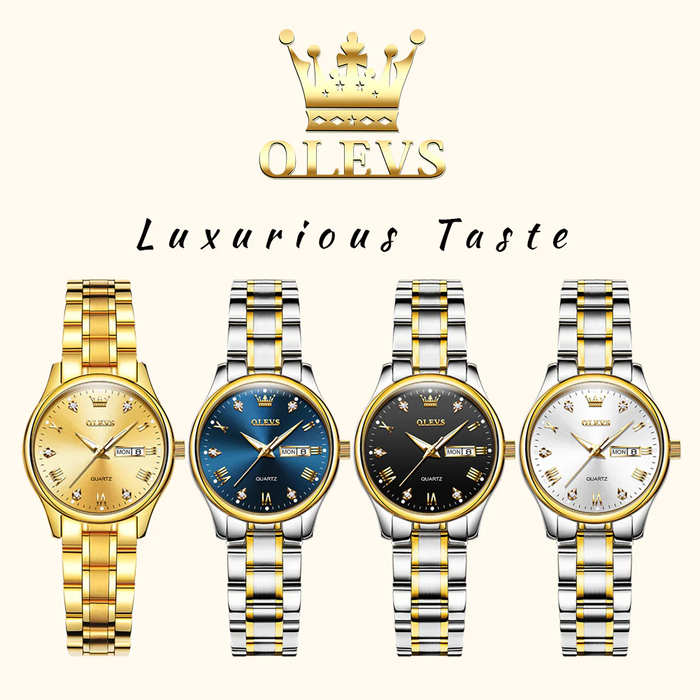 OLEVS 5563 Watch for Women Diamond Fashion Elegant Dress Ladies Watch Two Tone Wrist Watches Waterproof Luminous - Image 12
