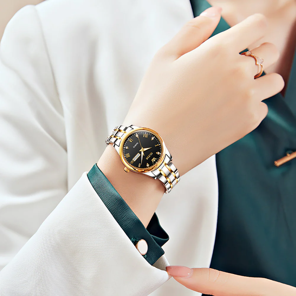 OLEVS 5563 Watch for Women Diamond Fashion Elegant Dress Ladies Watch Two Tone Wrist Watches Waterproof Luminous - Image 14