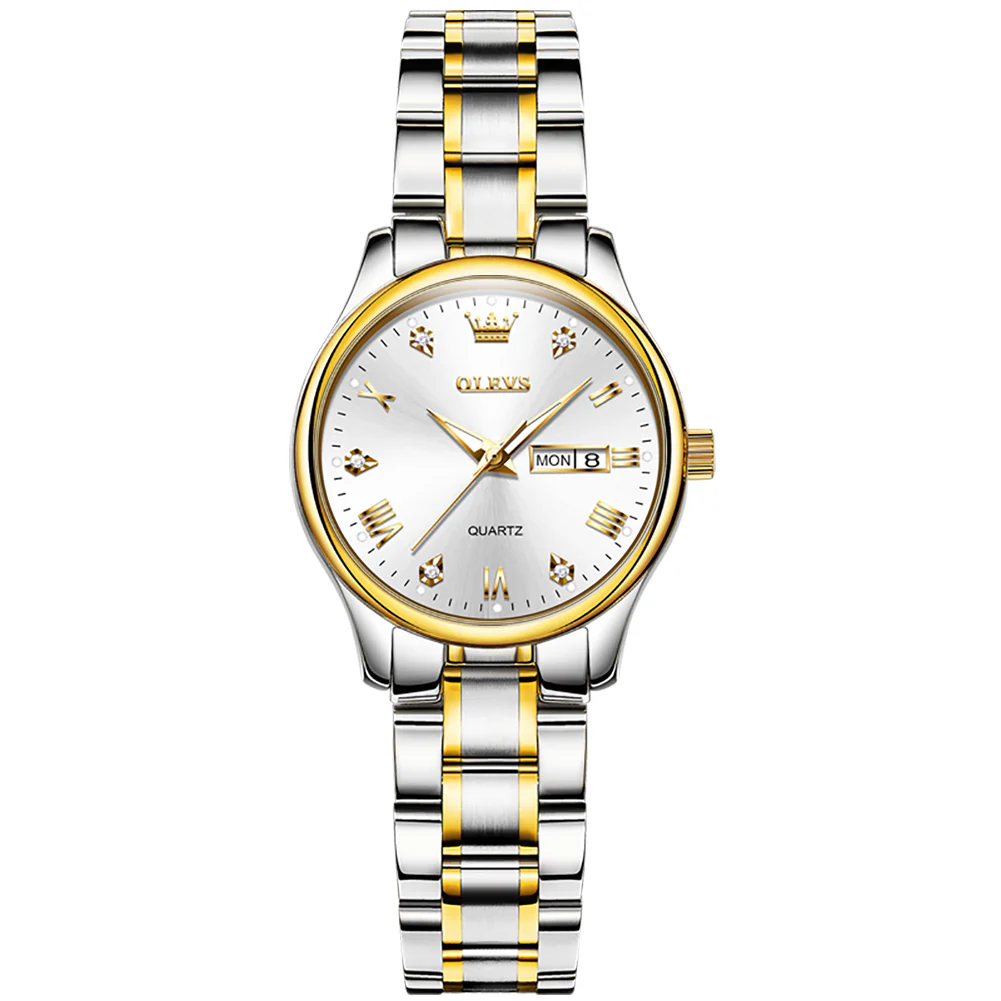 OLEVS 5563 Watch for Women Diamond Fashion Elegant Dress Ladies Watch Two Tone Wrist Watches Waterproof Luminous - Image 19