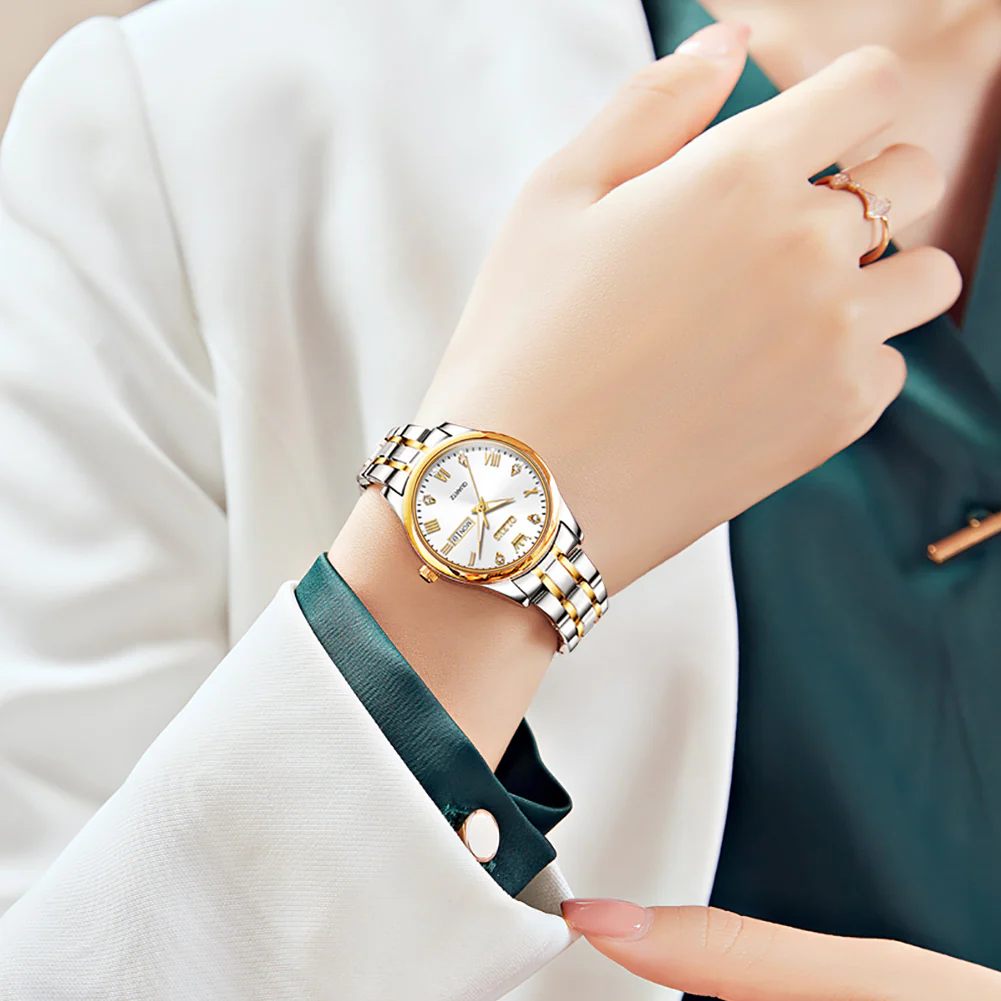 OLEVS 5563 Watch for Women Diamond Fashion Elegant Dress Ladies Watch Two Tone Wrist Watches Waterproof Luminous - Image 20