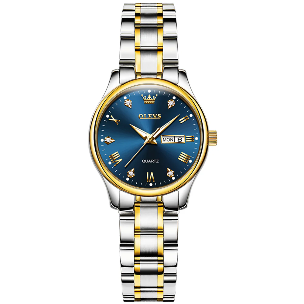 OLEVS 5563 Watch for Women Diamond Fashion Elegant Dress Ladies Watch Two Tone Wrist Watches Waterproof Luminous - Image 7