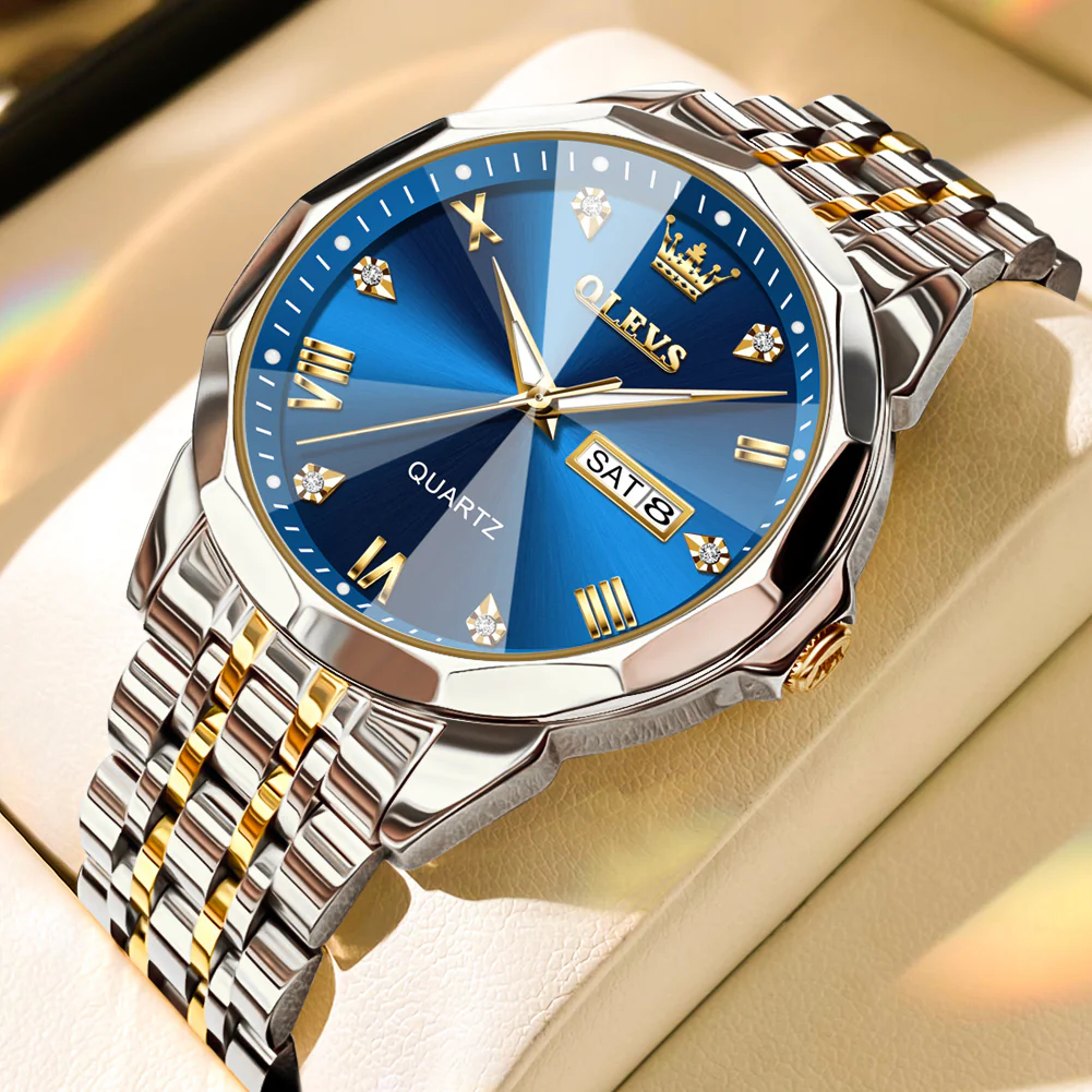 OLEVS 9931 Watches for Men Diamond Dress Luxury Casual Fashion Wrist Watch Waterproof Luminou - Image 4