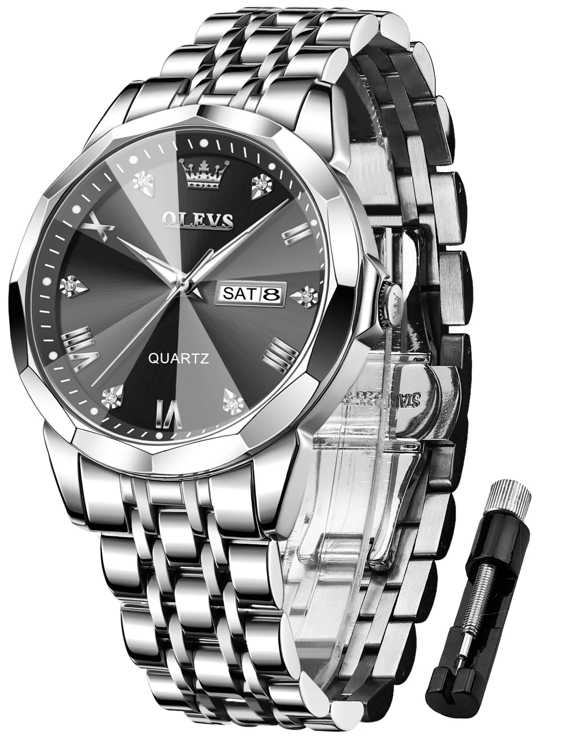 OLEVS 9931 Watches for Men Diamond Dress Luxury Casual Fashion Wrist Watch Waterproof Luminou - Image 43