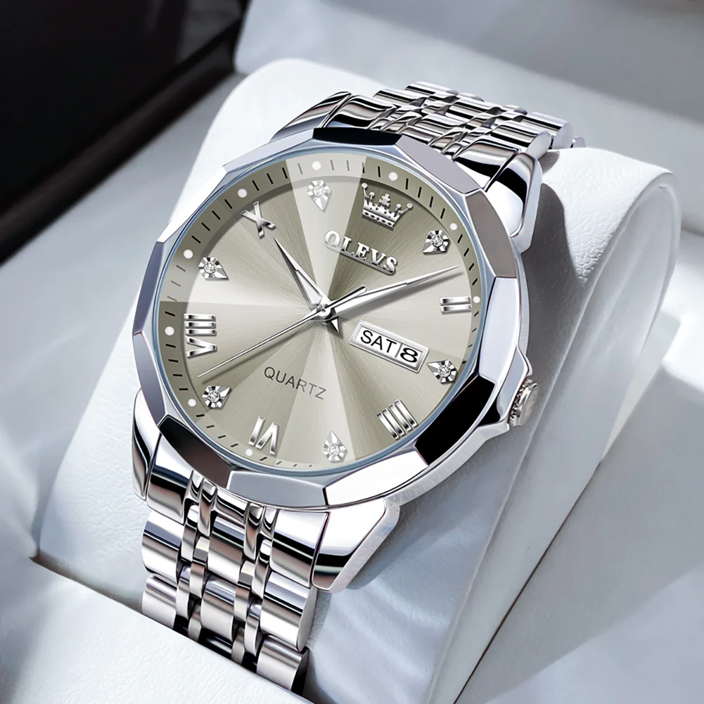 OLEVS 9931 Watches for Men Diamond Dress Luxury Casual Fashion Wrist Watch Waterproof Luminou - Image 49