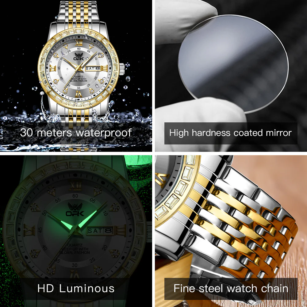 OPK 8174 Stainless Steel Quartz Business-Style Men's Watch - Image 34