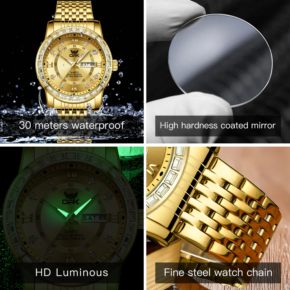 OPK 8174 Stainless Steel Quartz Business-Style Men's Watch - Image 4