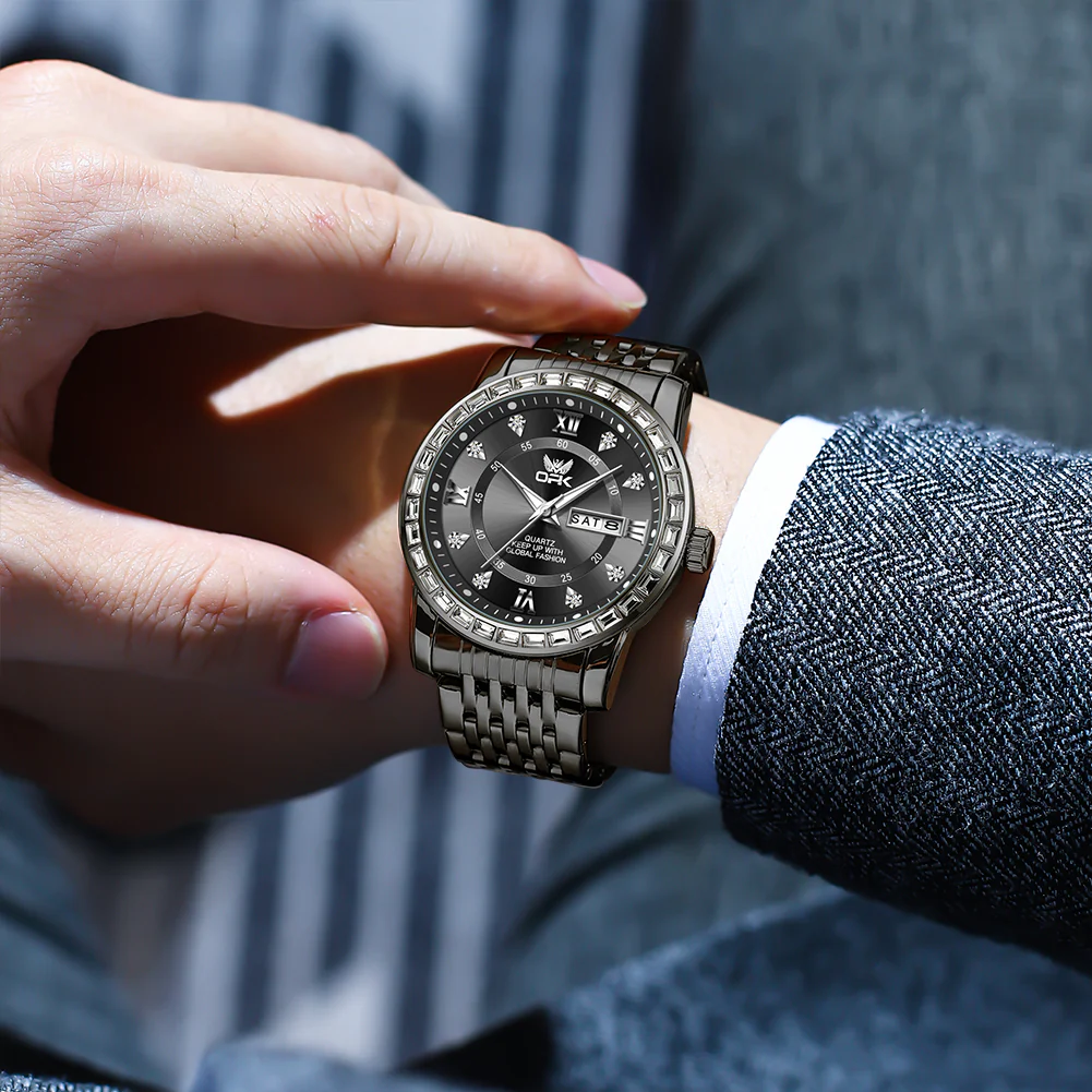 OPK 8174 Stainless Steel Quartz Business-Style Men's Watch - Image 8