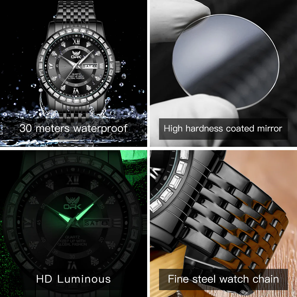 OPK 8174 Stainless Steel Quartz Business-Style Men's Watch - Image 9